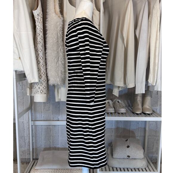 Old Navy Women's Size XS Black and White Striped Stretch Knit Sheath Dress #0002 - Picture 2 of 6